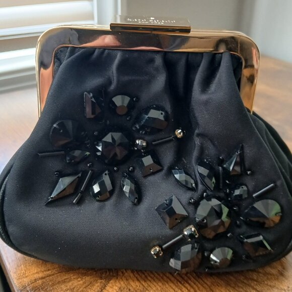 kate spade Handbags - KATE SPADE Embellished Satin Evening Bag